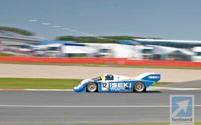 Sabine Schmitz in Porsche 962 at Silverstone Classic