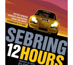 New Guy Allen Print: Porsche 911 RSR Sebring 1973
